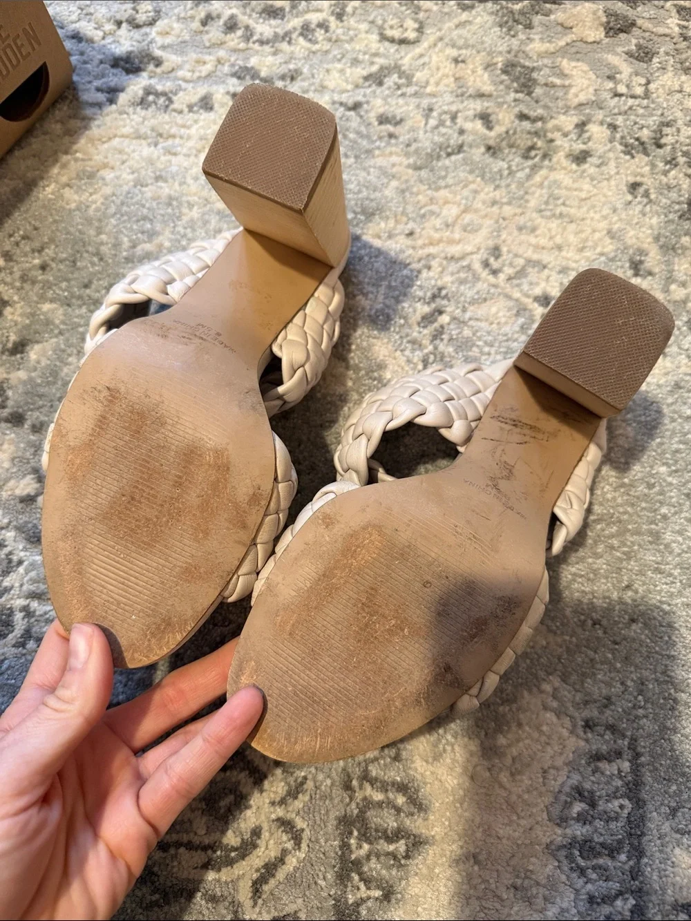 Steve Madden Women’s Braided Slide Sandals in Twisted Bone size 8.5